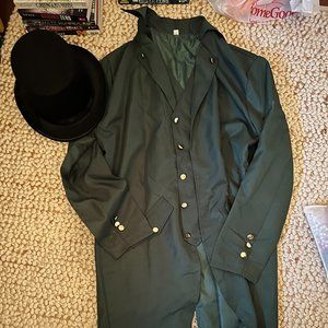 Hunter Green Men's Costume Coat - Wizard